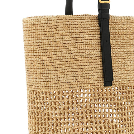 Khaite Beige Sisal Shoulder Bag