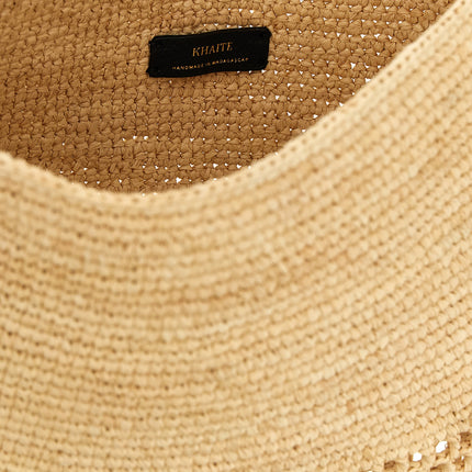 Khaite Beige Sisal Shoulder Bag