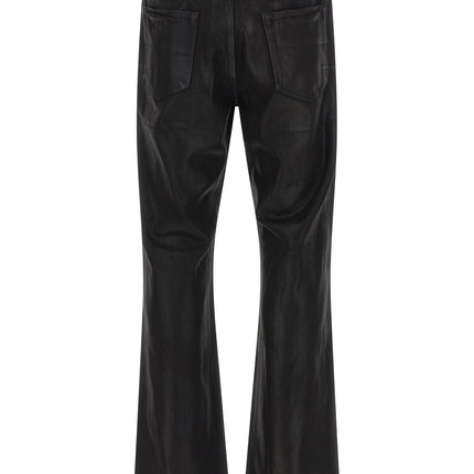 PURPLE Black Cotton Flared Jeans