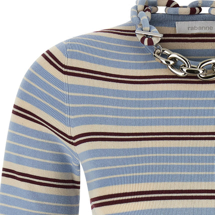 Paco Rabanne Blue Textile T-Shirt