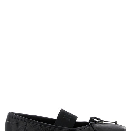MM6 Maison Margiela Black Calfskin Ballet Flats