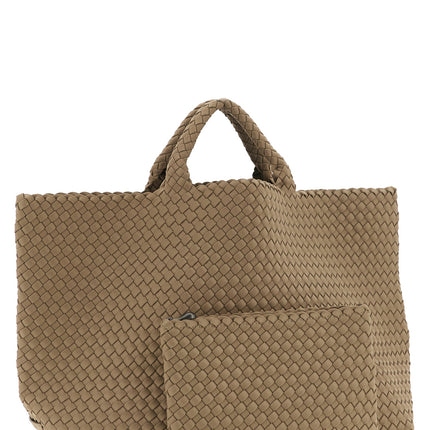 NAGHEDI Beige Neoprene Tote Bag