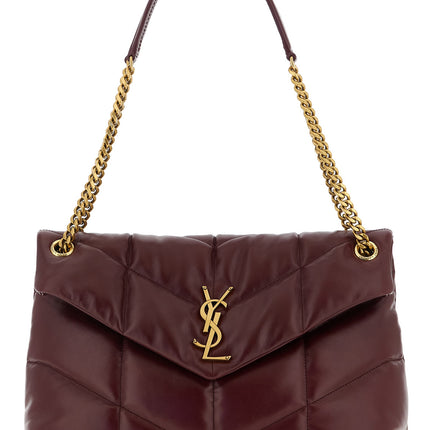 Saint Laurent Bordeaux Calfskin Shoulder Bag