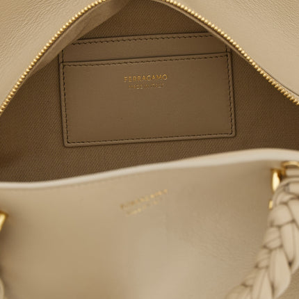Ferragamo Gray Calfskin Handbag