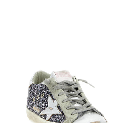 Golden Goose Silver Leather Low Top Sneakers