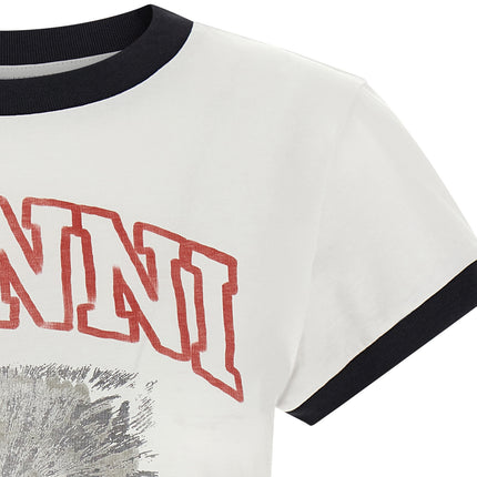 Ganni White Organic Cotton T-Shirt