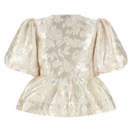 Ganni White Polyester Blouse