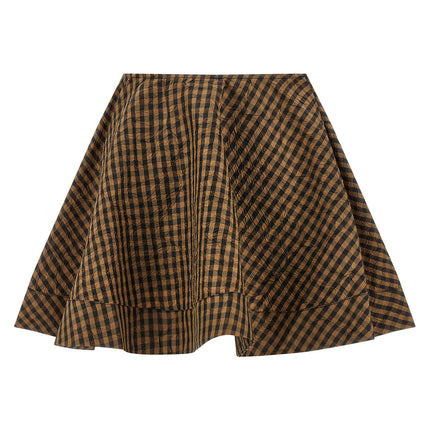 Ganni Brown Recycled Polyester Long Skirt