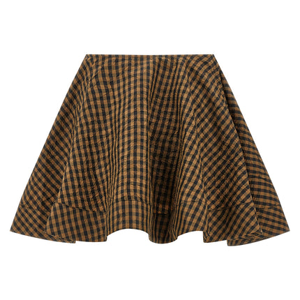 Ganni Brown Recycled Polyester Long Skirt