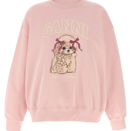 Ganni Multicolor Organic Cotton Sweatshirt