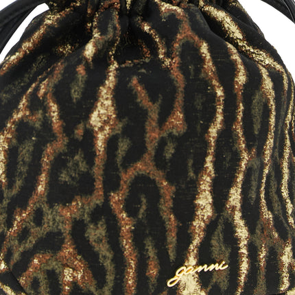 Ganni Brown Polyester Clutch Bag