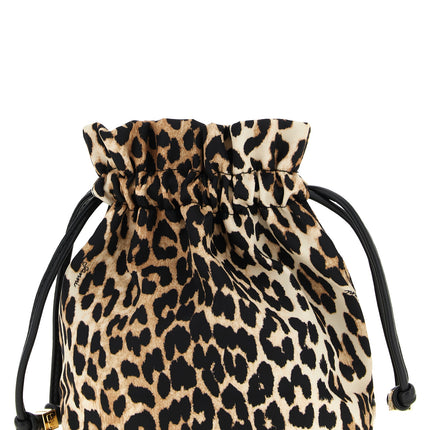 Ganni Brown Recycled Polyamide Clutch Bag