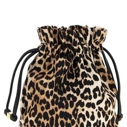 Ganni Brown Recycled Polyamide Clutch Bag