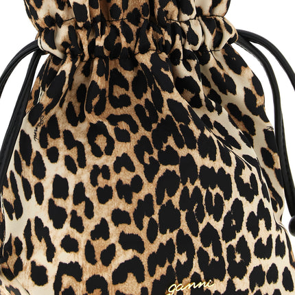 Ganni Brown Recycled Polyamide Clutch Bag