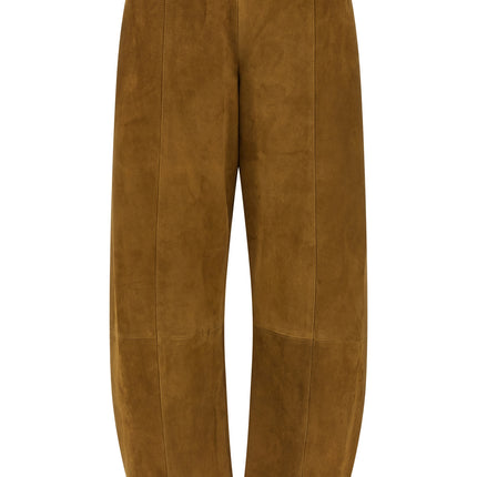 Khaite Brown Leather Pants