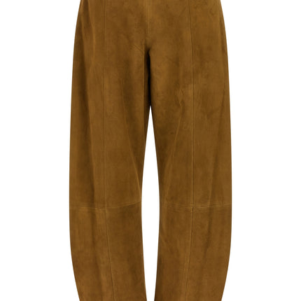 Khaite Brown Leather Pants