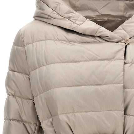 Max Mara White Polyamide Full-Length Jacket
