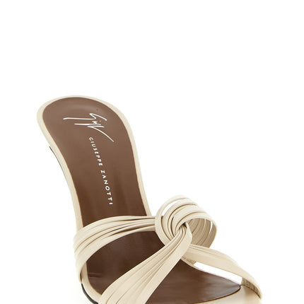 Giuseppe Zanotti White Calfskin Stiletto Heel Sandals