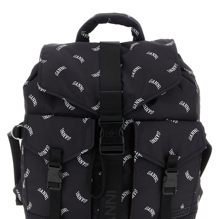 Ganni Black Polyester Backpack