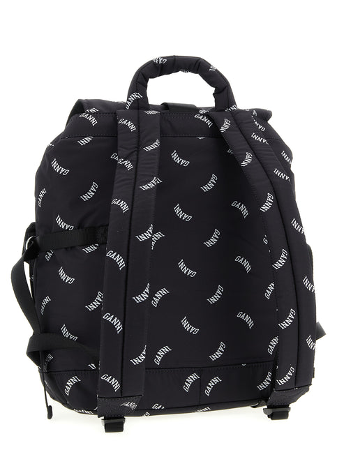 Ganni Black Polyester Backpack