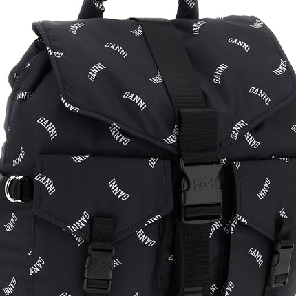 Ganni Black Polyester Backpack