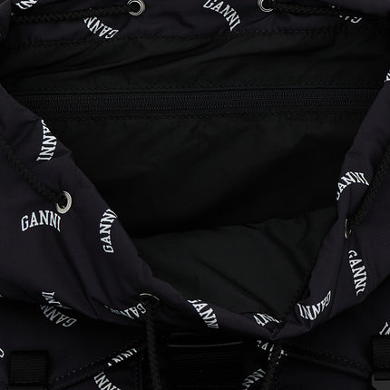 Ganni Black Polyester Backpack