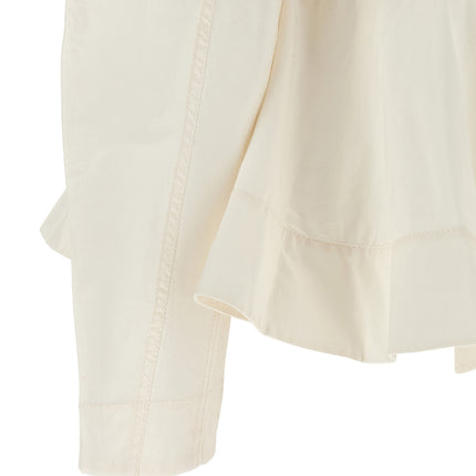 Ganni White Cotton Blouse