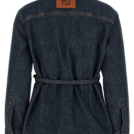 Fendi Blue Cotton Denim Jacket