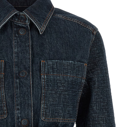 Fendi Blue Cotton Denim Jacket