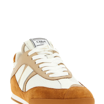 Chloé Beige Polyester Low Top Sneakers