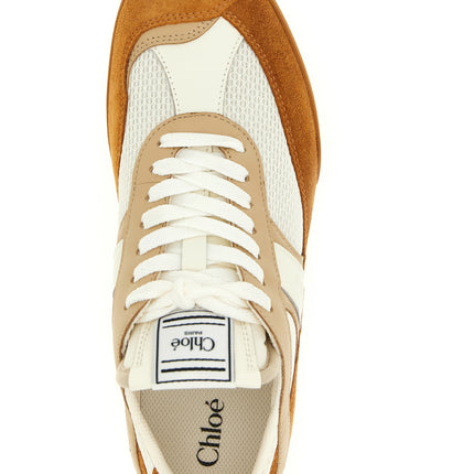 Chloé Beige Polyester Low Top Sneakers