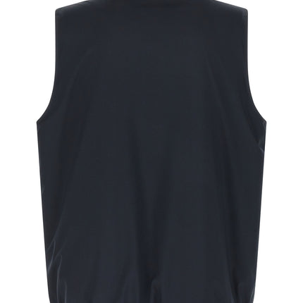 Kiton Blue Cotton Sleeveless Jacket