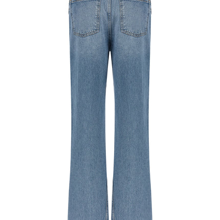 ROTATE BIRGER CHRISTENSEN Blue Cotton Straight-Leg Jeans