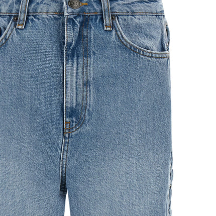 ROTATE BIRGER CHRISTENSEN Blue Cotton Straight-Leg Jeans