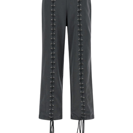 ROTATE BIRGER CHRISTENSEN Gray Cotton Casual Pants
