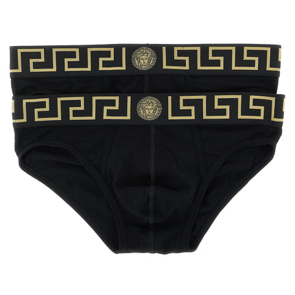 Versace Black Cotton Briefs