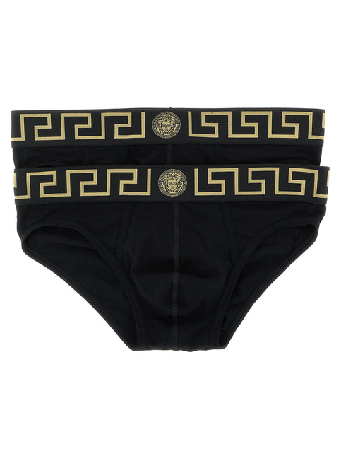 Versace Black Cotton Briefs