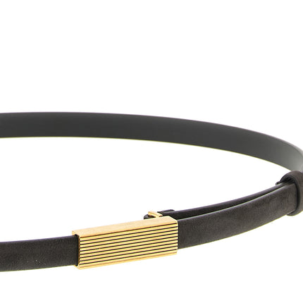 Khaite Brown Calfskin Regular Belt