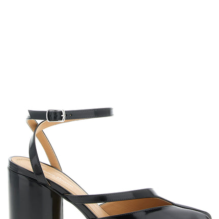 Maison Margiela Black Calfskin Mid Heel Pumps