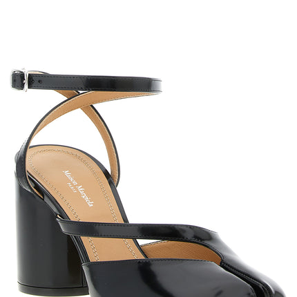 Maison Margiela Black Calfskin Mid Heel Pumps