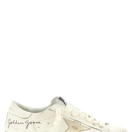 Golden Goose White Cowhide Low Top Sneakers