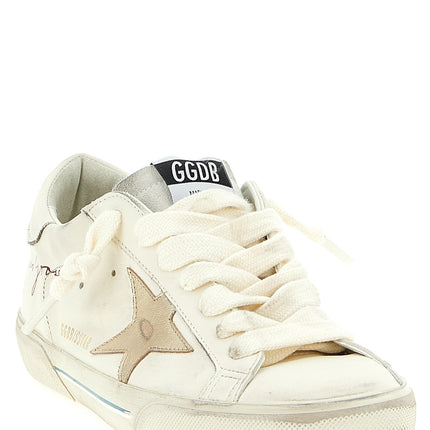 Golden Goose White Cowhide Low Top Sneakers