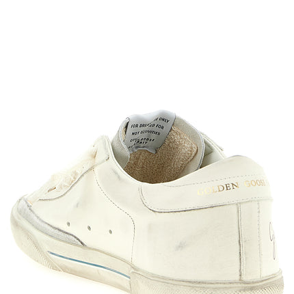 Golden Goose White Cowhide Low Top Sneakers