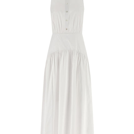 Staud White Cotton Midi Dress