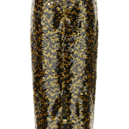 Staud Multicolor Polyester Midi Skirt