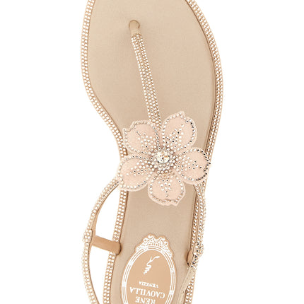 RENE CAOVILLA Multicolor Glass Flat Sandals