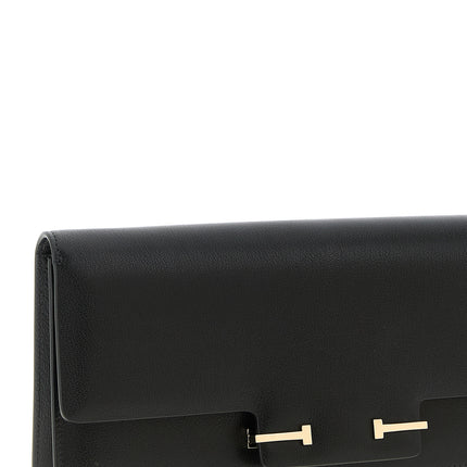 Tom Ford Black Goatskin Shoulder Bag