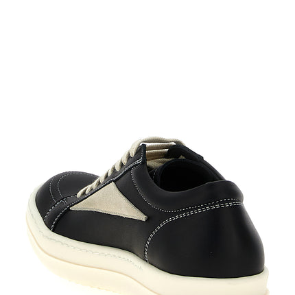 Rick Owens Bicolor Cowhide Low Top Sneakers
