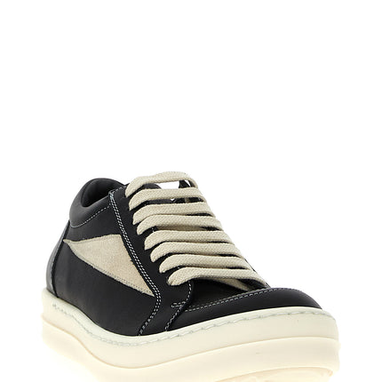 Rick Owens Bicolor Cowhide Low Top Sneakers