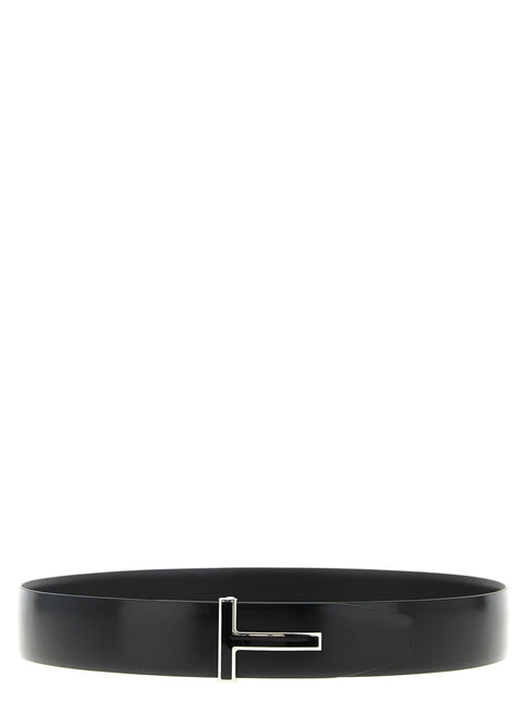 Tom Ford Black Calfskin Regular Belt